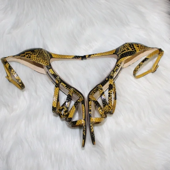 Nine West, Snakeskin print Strappy Heels - Picture 4 of 12